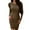 127#Coffee, variant on Dwaogom Women Fashion Round-Neck Long Sleeve Solid Color Shirring Fall Dress Halter Dresses For Women Mother Of The Bride Dresses Ballroom Dress