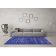 thumbnail image 2 of Tapis Moderne Abstrait Lavable en Machine, wshabs762pur, 2 of 4