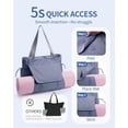 thumbnail image 5 of Yoga Bags for Women Yoga Mat Bag Carrier Carryall Tote with with Hook-and-loop, Pilates Shoulder for Travel Beach Gym Office Workout, Grey, 5 of 11