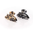 thumbnail image 1 of Tortoise Shell Cellulose Acetate Hair Clip Claw 2pcs Mini Rhinestone Hair Accessories Small French Design Hair Jaw Clamp for Women with 2pcs Spiral Hair Ties, 1 of 5