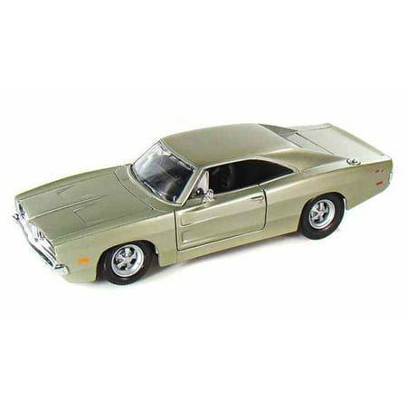 1969 Silver Proof - 1969 Dodge Charger R/T, Champagne Silver - 31256 - 1/24 Scale Diecast Model Toy Car, 1/24 scale diecast collectible model car. 8Lx 2.75Wx 2H. By Maisto