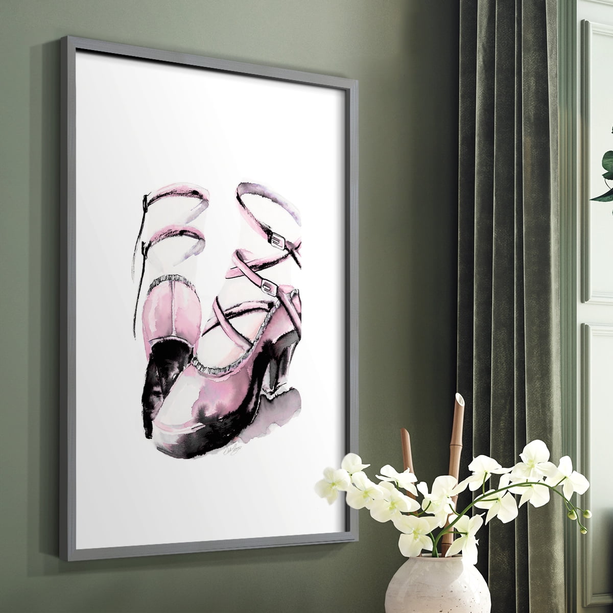 Strappy Platform in Paper Solid Wood 22 x 28 Framed Print