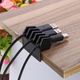 thumbnail image 2 of Soporte Para Cables 2 Unids/lote, Cinco Ranuras, Divisor De Cable De Plástico, Clips De Cable, Organizador, Soporte, Fijador De Cables, Negro Amonsee Cord Divider, 2 of 5