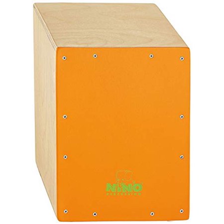 Nino Percussion NINO950OR 13-Inch Birch Cajon, Orange Frontplate