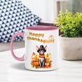 thumbnail image 4 of Happy Thanksgiving Sphynx Welcome Thankful Fall Autumn Pumpkin 11oz Accent Two-tone Mug Cat Lover Kitten Owner Gifts Idea Coffee Tea Cup - 02021, 4 of 5