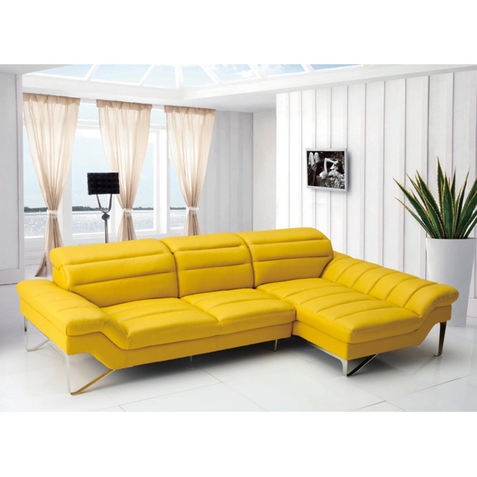 Divani Casa Leven Modern Leather Sectional Sofa