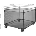 thumbnail image 2 of Rolling Black Metal Mesh Hanging File Folder Organizer and Document Storage Bin, 2 of 2