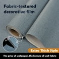 thumbnail image 4 of Fabric Texture PVC Fabric textile base Peel and Stick Wallpaper Self Adhesive Linen Look Wall cover Waterproof Washable Removable Vinyl Roll for Living Room Bedroom Accent Wall DIY Wallpaper self-adh, 4 of 13