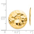 thumbnail image 3 of Diamond2Deal 14k Yellow Gold Hammered Disc for Women (L 0.63 in, W0.67 in), 3 of 3