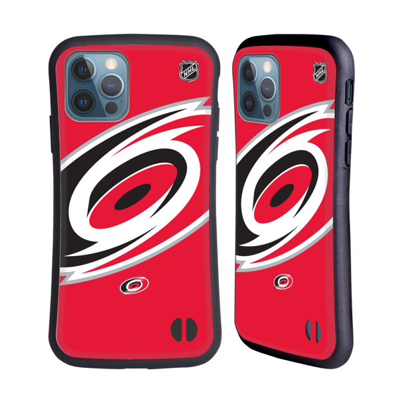 Head Case Designs Officially Licensed NHL Carolina Hurricanes Oversized Hybrid Case Compatible with Apple iPhone 12 / iPhone 12 Pro