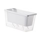 thumbnail image 2 of Macetas de plástico autorriego resistentes de doble capa para plantas grandes de exterior Blanco, 2 of 9