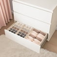 thumbnail image 2 of xianyou-Drawer Organizer with Stable Base, Storage System for Socks, Bras, Underwear, Suitable for IKEA Furniture, Made of Polyester and Linen, Washable, Fabric Storage Boxes in Beige, Set of 3, 2 of 4