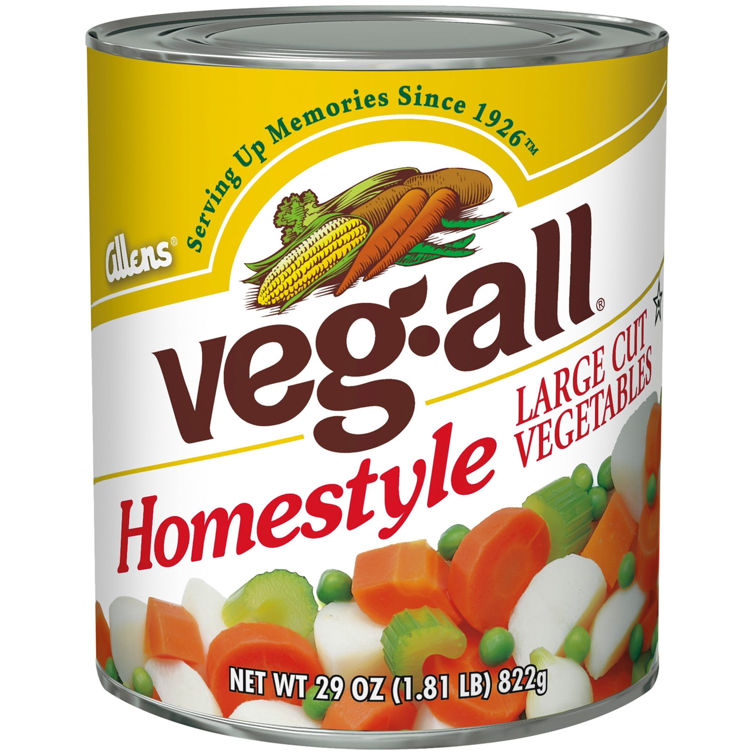6 Pack Allens Veg All Homestyle Large Cut Vegetables 29 Oz Walmart Com Walmart Com