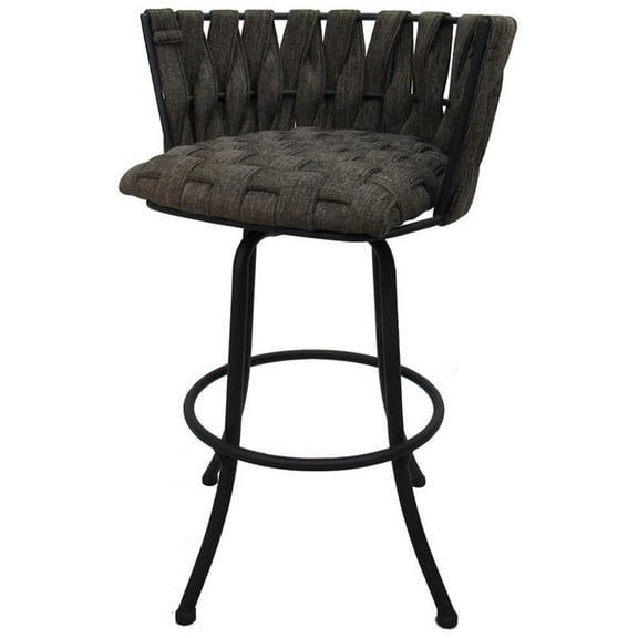 Metalona 30" Metal Bar Stool - Sanora Brown - Black Base