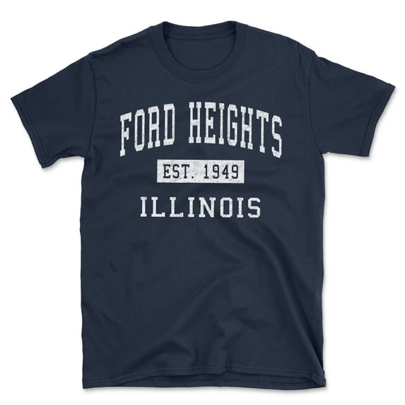 Ford Heights Illinois Classic Established Men's Cotton T-Shirt