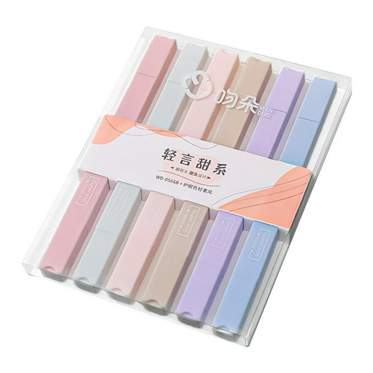 6pcs Colored Single-head Soft-tip Highlighter Pen, Stationery, Art