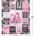 thumbnail image 4 of Happy Birthday Gifts 55th Birthday Gifts Ideas Blanket 55 Year Old Birthday Decorations for Women Men Throw Blankets for Mom Aunt Sister 1969, 4 of 7