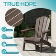 thumbnail image 4 of FODINGHILL Outdoor Folding Adirondack Chair set of 6, HDPE All Weather Patio Chair with Cup Holder for Deck Backyard Garden, BrownWood, 4 of 10