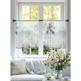 thumbnail image 4 of Foggy Forest Gray Sheer Curtains for Living Room Bedroom Vintage Mountain Grey Tree Sheer Curtains 45 Inch Long 2 Panels Set Light Filtering Curtain Window Treatments Drapes for Dining Room, 4 of 6