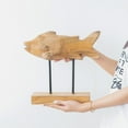 thumbnail image 3 of A & B Home Bohemian Teak Fish Figure On Stand With Natural Finish 49932, 3 of 7
