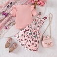 thumbnail image 5 of XZNPDUCQ Girls Clothes 24 Months Toddler Girls Summer 2PCS Outfits Letter Print Short Sleeve Camouflage Tops Gray Shorts Set Casual Elastic Shorts 2Pcs Dailywear Pink，6-7 Years, 5 of 5