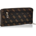 thumbnail image 2 of Guess Brown Logo/Gold Noelle Large Logo Zip Around Wallet Wristlet, 2 of 5