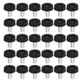 thumbnail image 1 of Uxcell M5x10mm Tornillos de Mariposa Estriados Tornillos de Sujeción Perillas Grifos Sujetadores para Hardware de Muebles Negro Paquete de 30, 1 of 5