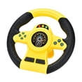 thumbnail image 2 of Volante de juguete para niños, juguete para conducir, juguete educativo para edades tempranas, con luces y música, para niños de 2, 3 y 4 años en edad amarillo con base, 2 of 9