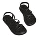 thumbnail image 1 of Sandalias de mujer con correa cruzada para evitar resbalones, suela gruesa, ligeras, informales, para verano, playa, diario, negro 38, 1 of 12