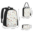 thumbnail image 3 of Lafuoo Farm Animals Pattern Pocket Backpack Messenger Lunch Bag Pencil Bag Three-Piece Set, Travel Bag Sports Bag Suitable for Men and Women-One Size, 3 of 7