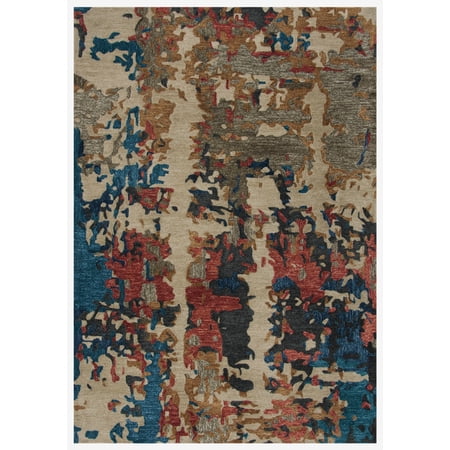 Rizzy Home Metro Abstract Contemporary Area Rug, Dark Rust Red