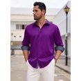 thumbnail image 2 of sogami Mens Long Sleeve Cotton Spandex Dress Shirt Button Down Shirts Regular Fit, 2 of 7