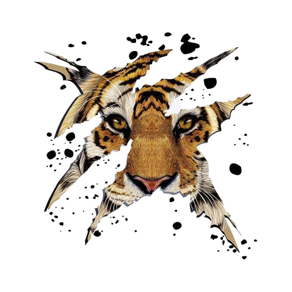 Autocollant Mural 3D Tigre Blanc – Décoration Adhésive, Vinyle Résistant à L’eau, Facile à Poser Et à Retirer - 3