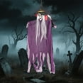 thumbnail image 5 of Wzzjkit Halloween Skeleton - Halloween Decoration Skeleton Hanging Ghost Witch with Hat Skeleton Hanging Ghost Haunteds House Room Scene Decoration Props, 5 of 7