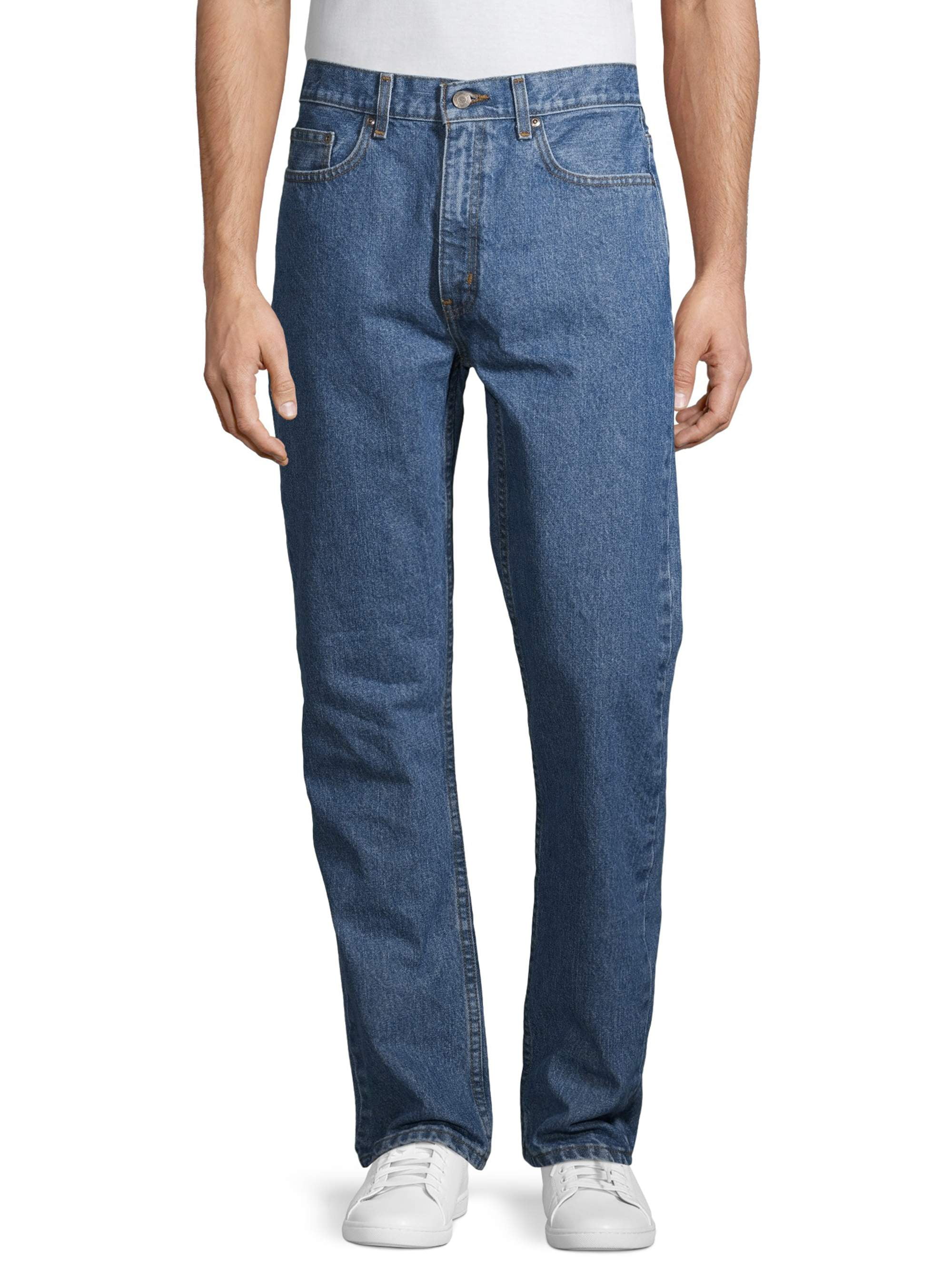 GEORGE - George Men's Relaxed Straight Fit Jeans - Walmart.com ...