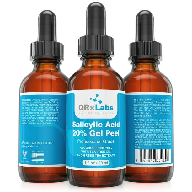 Salicylic Acid 20 Gel Peel AlcoholFree Formula with Tee Tree Oil