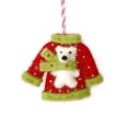 thumbnail image 2 of Ugly Christmas Sweater Ornament Trio - Felt Wool Fair Trade Handmade Nepal, 2 of 8