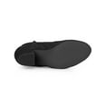 thumbnail image 5 of BLISSFUL STEP Women's Faux Suede Chunky Heel Round Toe Side Zip Ankle Boots Black 7, 5 of 8
