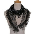 thumbnail image 4 of Plain Floral Lace Scarf Shawl Muslim Hijab Women Headscarf Triangle Hollow R5T4, 4 of 9