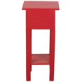 thumbnail image 4 of Sunset Trading Table d'Appoint Étroite en Bois Style Cottage en Rouge Antique Vieilli, 4 of 7