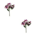 thumbnail image 4 of Kearding Decoración floral de apariencia realista para jardín de bajo mantenimiento Decoraciones de tela fáciles de limpiar Plantas falsas JH1245 Doble Púrpura 2Conjunto, 4 of 6