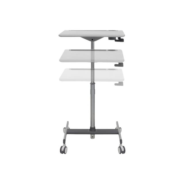 Ergotron LearnFit SE Sit-Stand Desk - Tableau - mobile - Rectangulaire - Gris Moyen