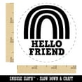 thumbnail image 2 of Hello Friend Fun Rainbow Self-Inking Rubber Stamp Ink Stamper - Pink Ink - Small 3/4 Inch, 2 of 7