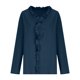 thumbnail image 5 of Craaazy Women's Relaxed Fit V Neck Blouse, Solid Color Long Sleeve Ruffle Accent Top, Loose Comfy Cotton Linen Tee for Work & Daily Wear Gifts, 5 of 6
