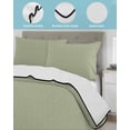 thumbnail image 4 of Quilts Full Size, Sage Green Soft Comforter Bedding Set for Bed, Farmhouse Solid Green Color Modern Art Lightweight Quilted Bedspread with Pillow Cover(2 Pieces) for All Season, 78x90 Inch, 4 of 6