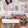 thumbnail image 4 of ZIATUBLE Christmas Tree Sewing Machine Pad Snowflakes Sewing Machine Mat Reduce Vibration Sewing Machine Muffling Mat Madam Sew with Pockets Universal Sewing Machines Kit, 4 of 5