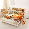 thumbnail image 2 of Manfei Thanksgiving Print King Sheets,Minimalist Skull Bedding,4-Piece,1 Flat Sheet,1 Fitted Sheet and 2 Pillowcases, 2 of 6