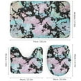 thumbnail image 3 of 4Pcs Modern Black Glitter Marble Shower Curtain Sets, Bathroom Set Decor with Non-Slip Bath Mat, Toilet Lid Rug and Contour Mat, 72 x 72inch, 3 of 8