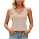 thumbnail image 1 of Blusas Tipo Suéter con Cuello en V para Mujer, Blusas Tipo Suéter de Verano, Suaves, Ligeras, Casuales, Holgadas, de Punto, sin Mangas, 1 of 9