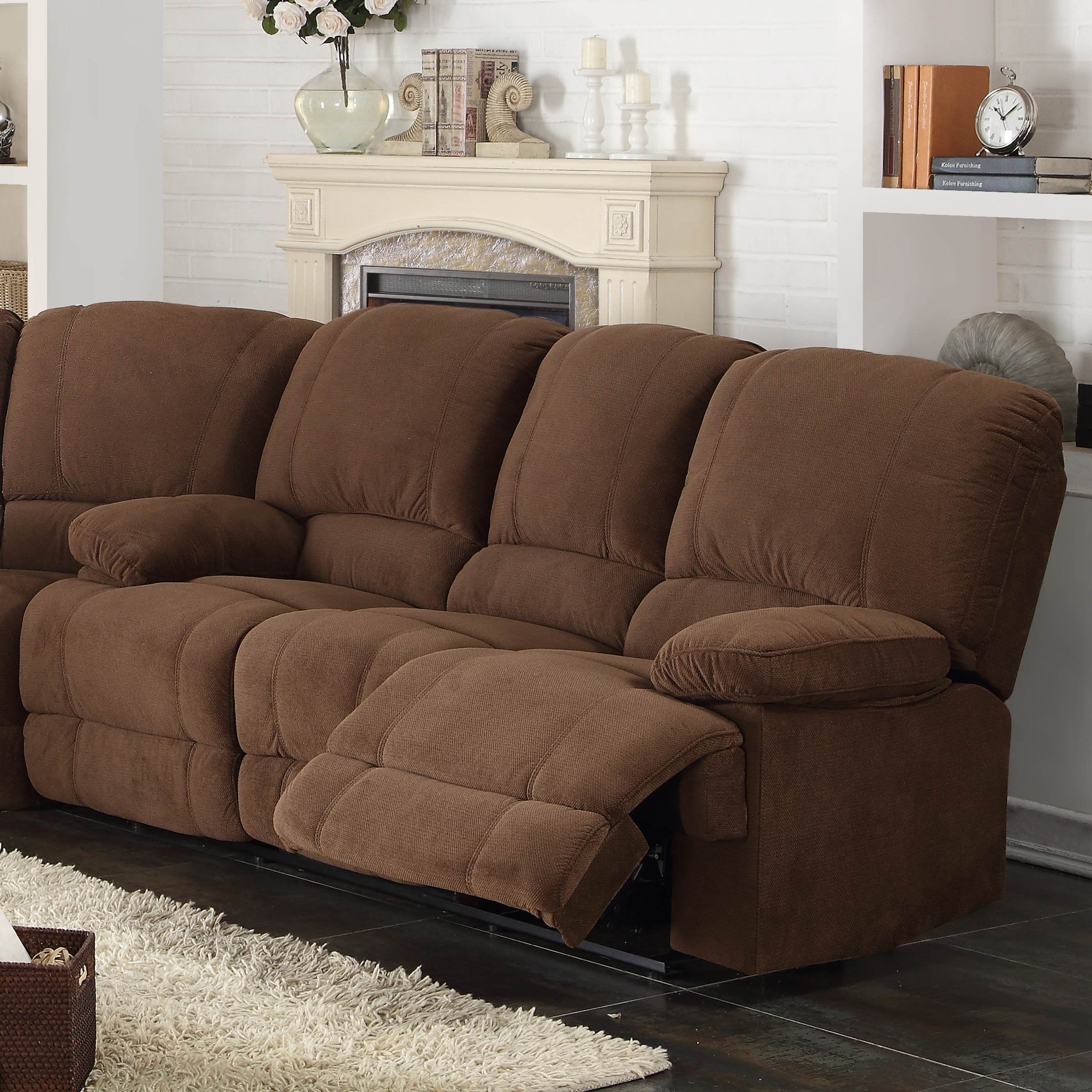 AC Pacific Kevin Collection Contemporary 3-Piece Upholstered Transitional Sectional Set